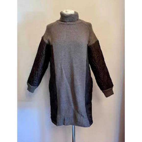 NEW AMS PURE cairo turtleneck sweater in taupe - Picture 1 of 2